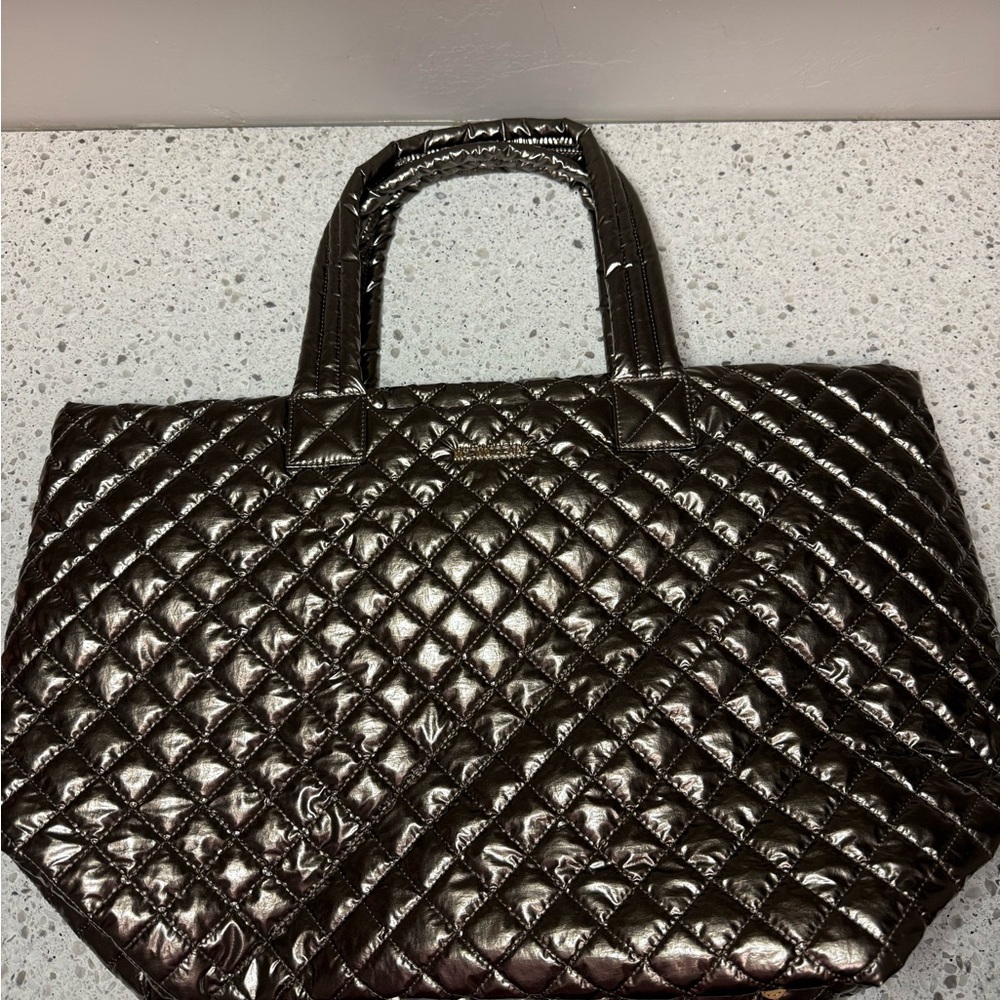 MZ Wallace Large Metro Tote Pewter Metallic
